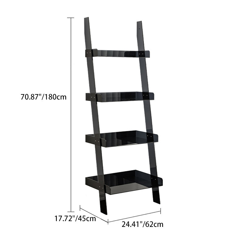 Modern Minimalist Acrylic Storage Display Magazine Rack 4-Tier Storage Shelves For Living Room
