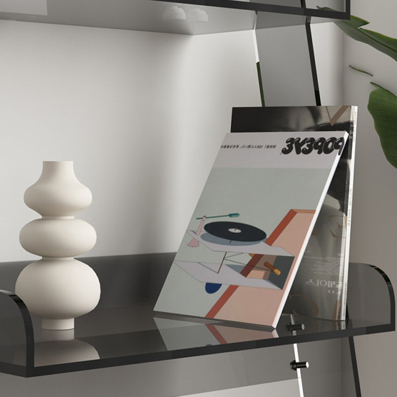 Modern Minimalist Acrylic Storage Display Magazine Rack 4-Tier Storage Shelves For Living Room