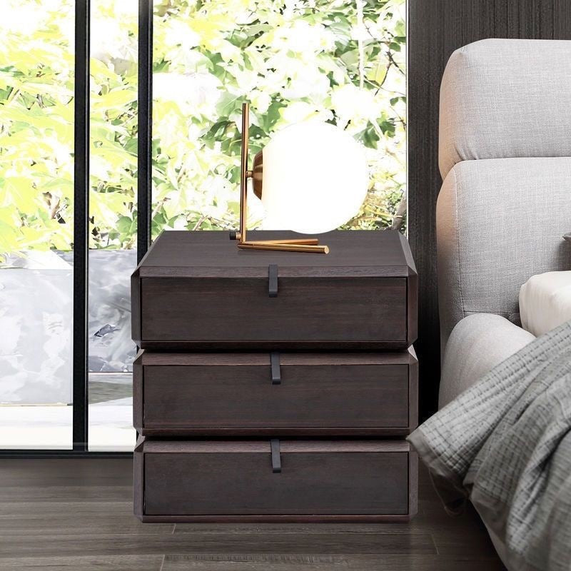 Traditional Vintage HDF Cube Rotating 3-Tier Storage Drawers For Bedroom