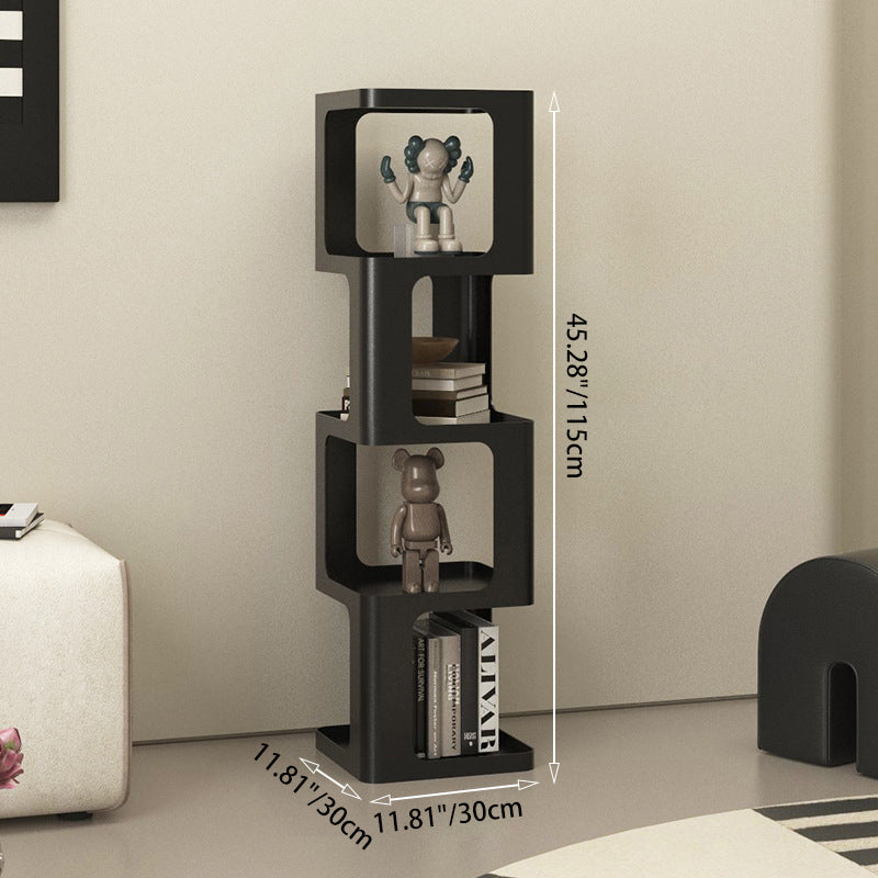 Contemporary Scandinavian Iron Square Bookshelves 3/4/5-Tier Standing Shelves For Home Office