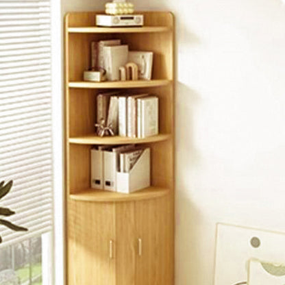 Contemporary Creative Triangle Eco-Friendly Engineered Wood Bookshelves 4-Shelf For Bedroom