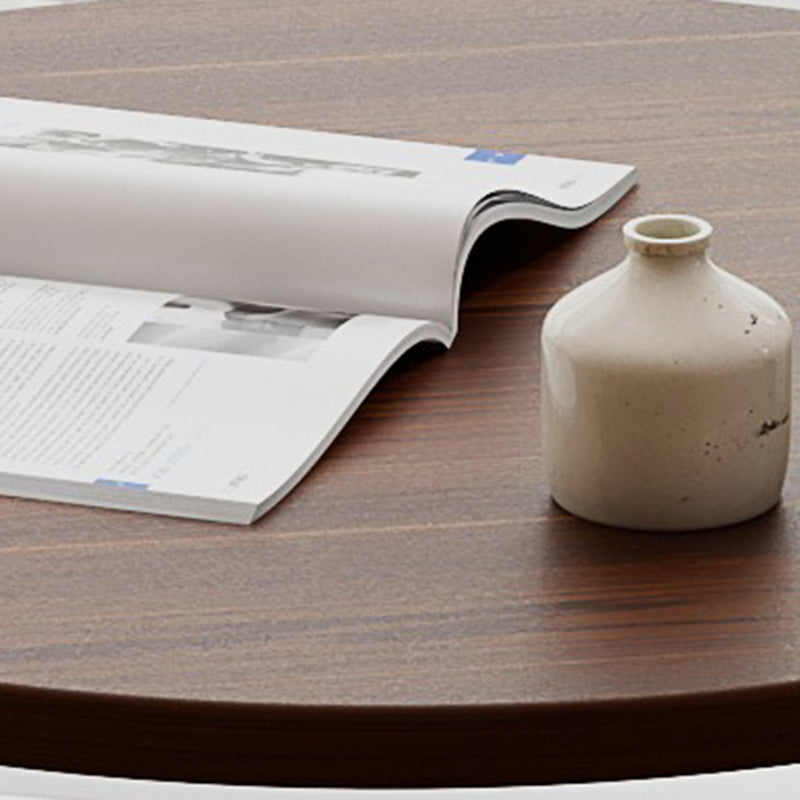 Modern Minimalist Round MDF & Iron End Table 1-Tier For Living Room