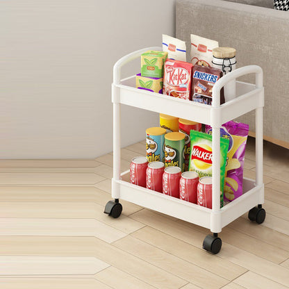 Modern Minimalist Rectangular Plastic Carbon Steel Side Table 2/3/4/5-Tier For Living Room
