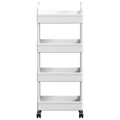 Modern Minimalist Rectangular Plastic Carbon Steel Side Table 2/3/4/5-Tier For Living Room
