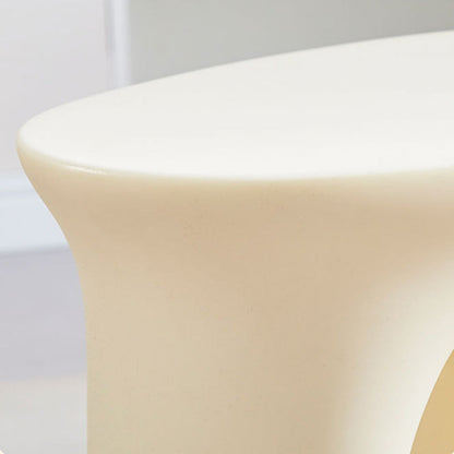 Modern Minimalist Oval Skeleton Plastic Coffee Table 1-Tier For Living Room