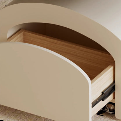 Modern Minimalist Rectangular Solid Wood Plywood Veneer Pine Wood Veneer Liftable Coffee Table 1-Tier For Living Room
