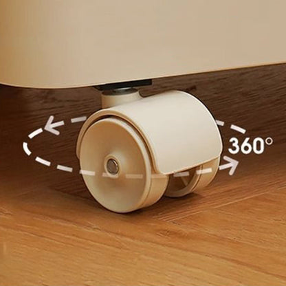 Modern Minimalist Rectangular ABS Movable Universal Wheel Side Table 1/2/3/4-Drawer For Living Room