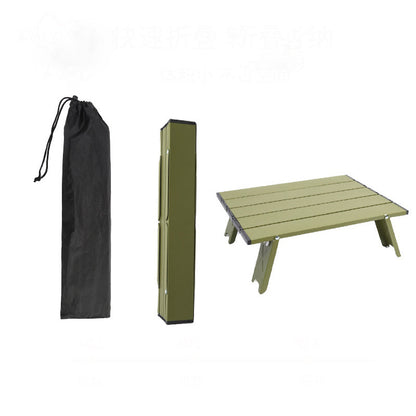 Modern Simplicity Rectangular Aluminum Alloy Foldable Outdoor Camping Coffee Table 1-Tier For Garden
