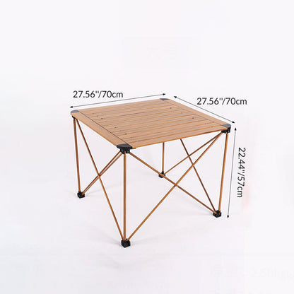 Modern Simplicity Square Rectangle Aluminum Iron Outdoor Foldable Camping Coffee Table 1-Tier For Garden