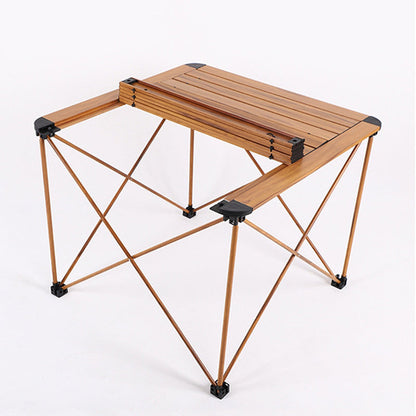Modern Simplicity Square Rectangle Aluminum Iron Outdoor Foldable Camping Coffee Table 1-Tier For Garden