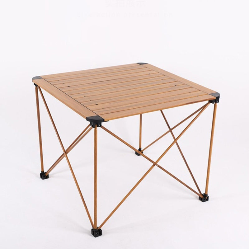 Modern Simplicity Square Rectangle Aluminum Iron Outdoor Foldable Camping Coffee Table 1-Tier For Garden