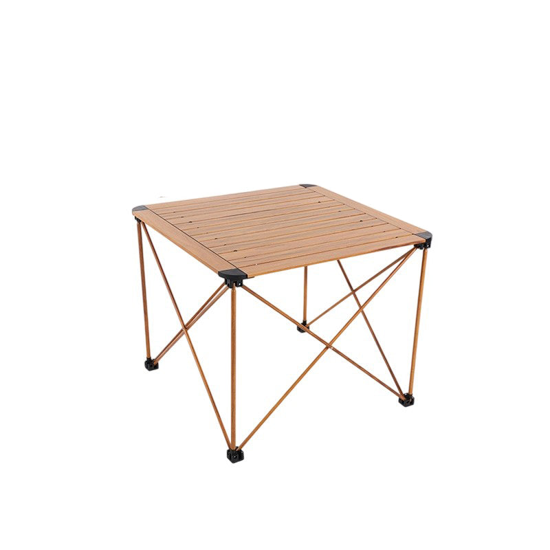 Modern Simplicity Square Rectangle Aluminum Iron Outdoor Foldable Camping Coffee Table 1-Tier For Garden