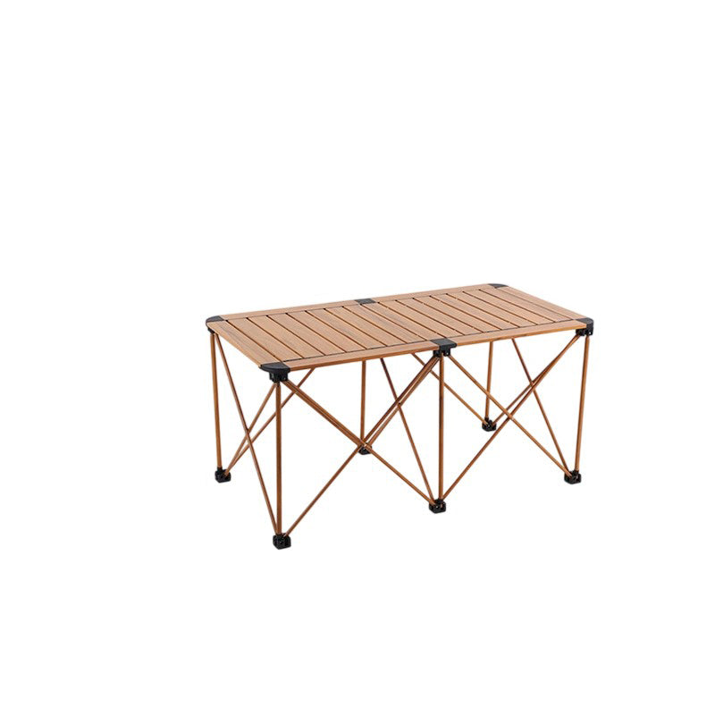 Modern Simplicity Square Rectangle Aluminum Iron Outdoor Foldable Camping Coffee Table 1-Tier For Garden