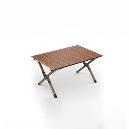 Modern Minimalist Rectangle Carbon Steel Outdoor Foldable Camping Coffee Table 1-Tier For Garden
