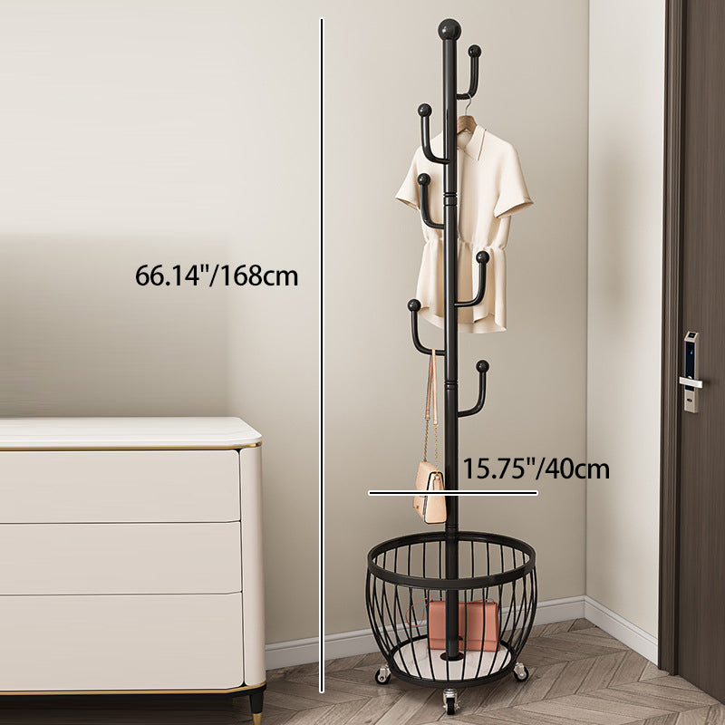 Modern Art Deco Tree Branch Carbon Steel 4/6-Pole Movable Storage Cabinet For Bedroom