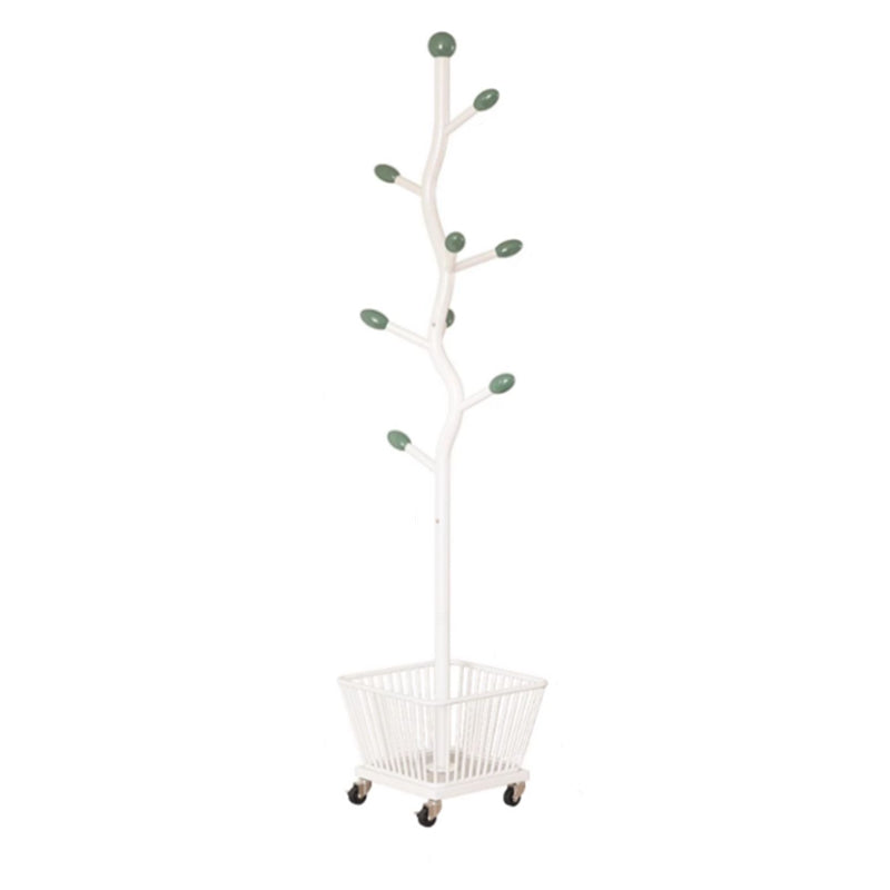 Modern Art Deco Cactus Carbon Steel 1-Basket Movable Storage Cabinet For Bedroom