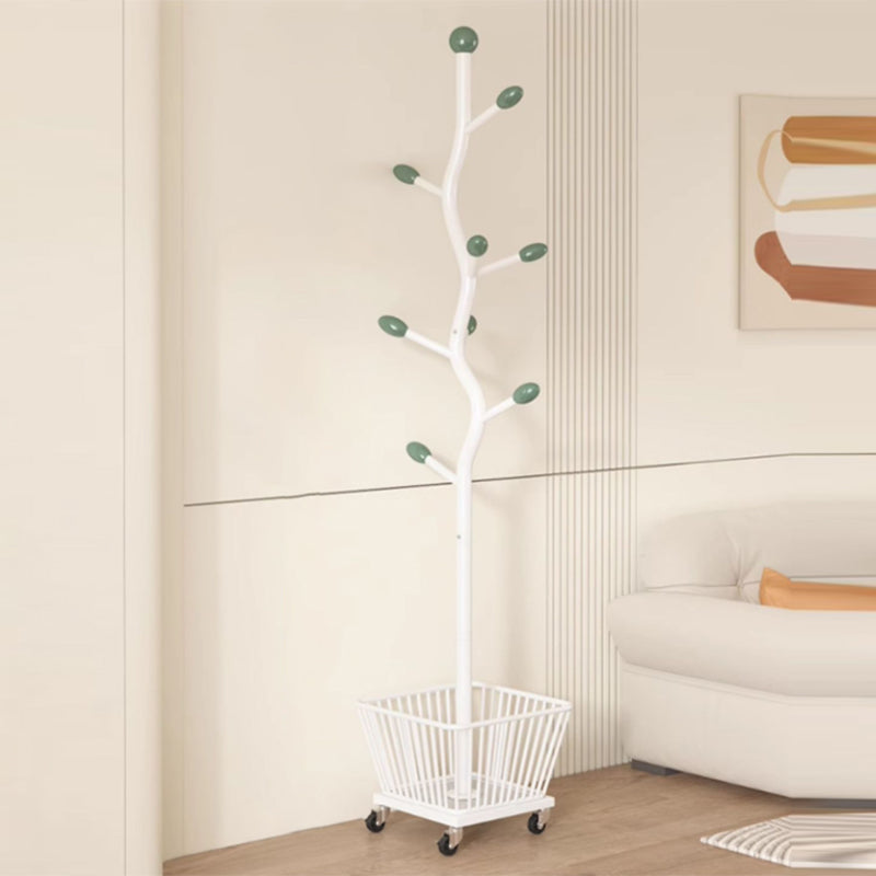 Modern Art Deco Cactus Carbon Steel 1-Basket Movable Storage Cabinet For Bedroom