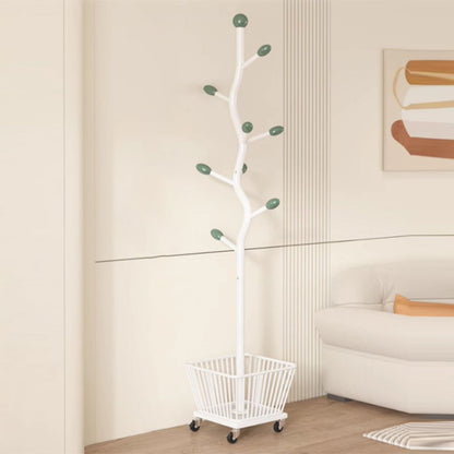 Modern Art Deco Cactus Carbon Steel 1-Basket Movable Storage Cabinet For Bedroom