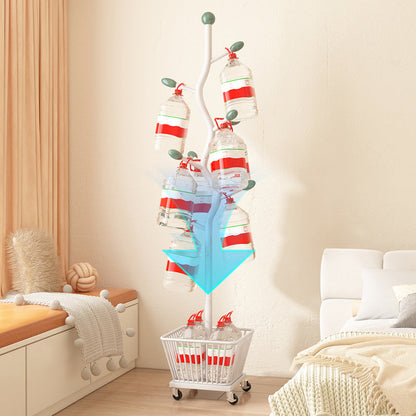 Modern Art Deco Cactus Carbon Steel 1-Basket Movable Storage Cabinet For Bedroom