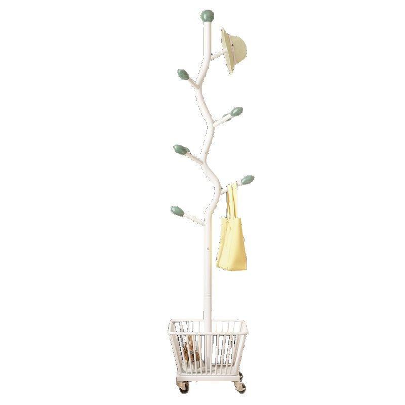Modern Art Deco Cactus Carbon Steel 1-Basket Movable Storage Cabinet For Bedroom