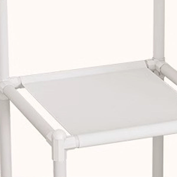 Modern Simplicity Rectangular Carbon Steel Fabric Corner Storage Cabinet 2-Tier For Bedroom