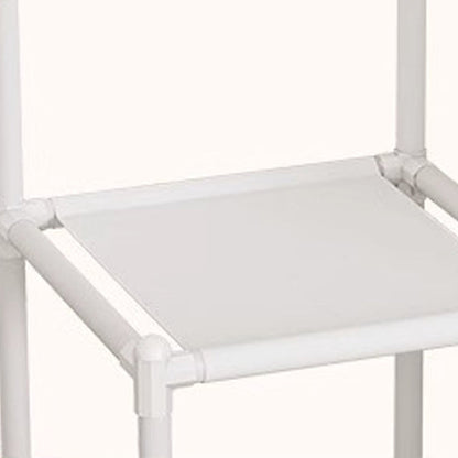 Modern Simplicity Rectangular Carbon Steel Fabric Corner Storage Cabinet 2-Tier For Bedroom