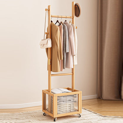 Modern Simplicity Rectangular Solid Wood Acrylic Plastic Rattan Weaving 1-Cabinet Movable Storage Cabinet For Bedroom