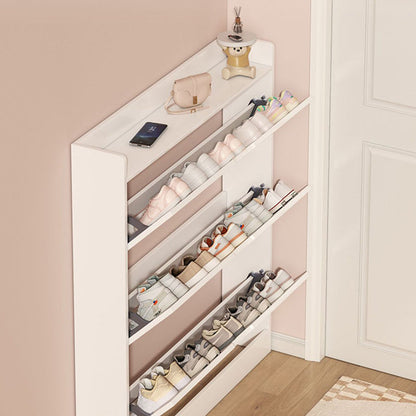 Modern Minimalist Ultra-Thin Rectangular Eco-Friendly Engineered Wood Shoe Storage 2/3-Cabinet For Entryways
