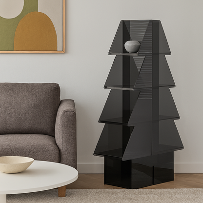 Contemporary Creative Christmas Tree Acrylic Storage Cabinet 3/4-Tier For Living Room