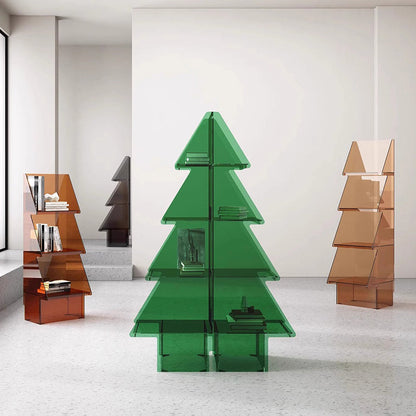 Contemporary Creative Christmas Tree Acrylic Storage Cabinet 3/4-Tier For Living Room