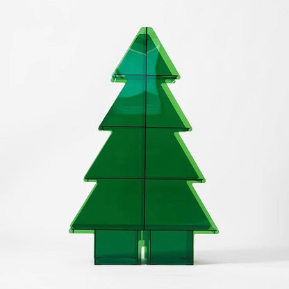 Contemporary Creative Christmas Tree Acrylic Storage Cabinet 3/4-Tier For Living Room