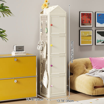 Modern Minimalist Movable Rotatable Square Plastic Foldable Storage Cabinet 2/3/4-Cabinet For Living Room