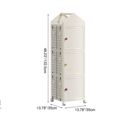 Modern Minimalist Movable Rotatable Square Plastic Foldable Storage Cabinet 2/3/4-Cabinet For Living Room