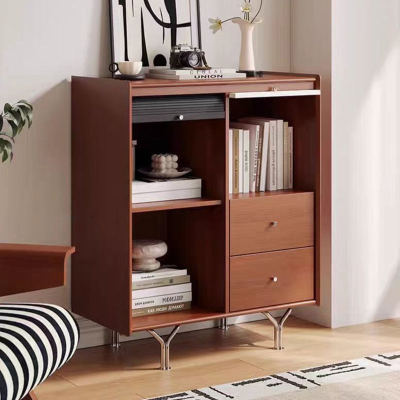 Traditional Vintage Rectangular Pine Wood Boxwood Solid Wood Multi-Layer Board Stainless Steel Storage Cabinet 3-Cabinet For Living Room