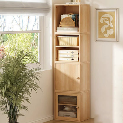 Modern Minimalist Square Pine Wood Composite Board Acrylic Storage Cabinet 1/2-Cabinet For Study