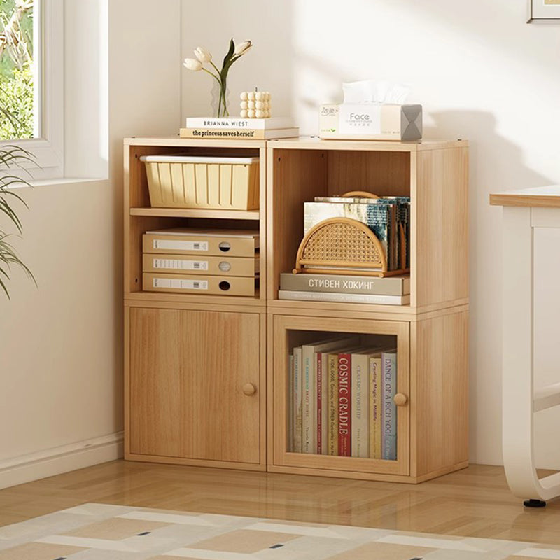 Modern Minimalist Square Pine Wood Composite Board Acrylic Storage Cabinet 1/2-Cabinet For Study