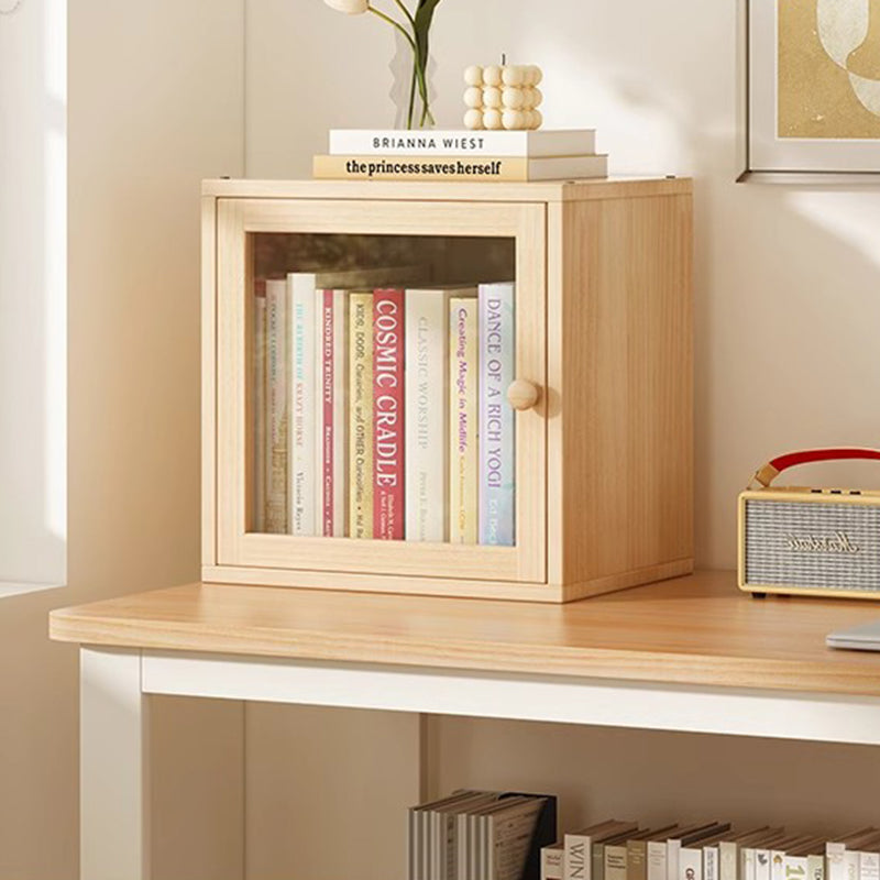 Modern Minimalist Square Pine Wood Composite Board Acrylic Storage Cabinet 1/2-Cabinet For Study