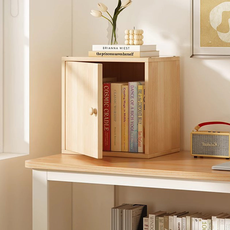 Modern Minimalist Square Pine Wood Composite Board Acrylic Storage Cabinet 1/2-Cabinet For Study