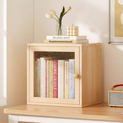 Modern Minimalist Square Pine Wood Composite Board Acrylic Storage Cabinet 1/2-Cabinet For Study