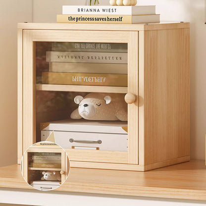 Modern Minimalist Square Pine Wood Composite Board Acrylic Storage Cabinet 1/2-Cabinet For Study