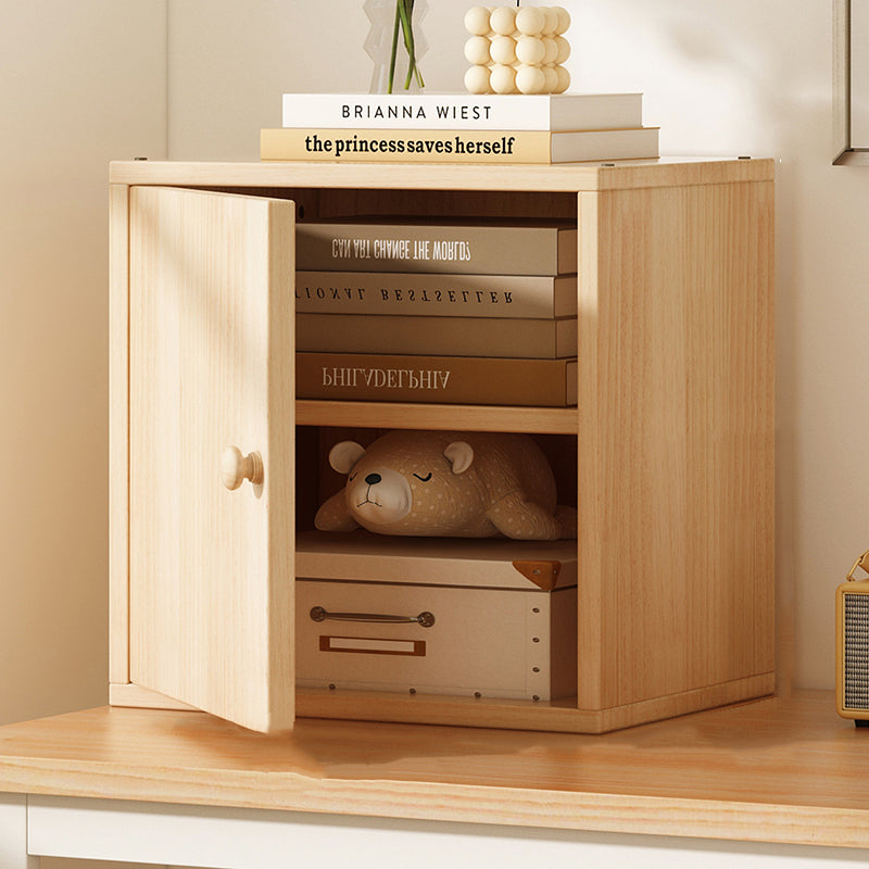 Modern Minimalist Square Pine Wood Composite Board Acrylic Storage Cabinet 1/2-Cabinet For Study