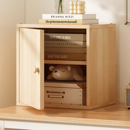 Modern Minimalist Square Pine Wood Composite Board Acrylic Storage Cabinet 1/2-Cabinet For Study