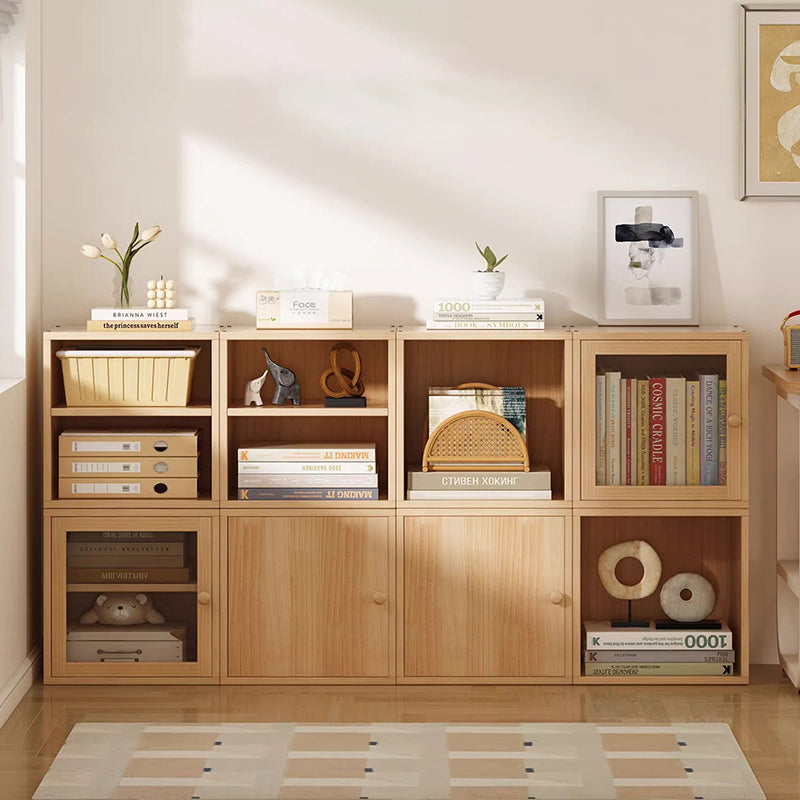 Modern Minimalist Square Pine Wood Composite Board Acrylic Storage Cabinet 1/2-Cabinet For Study