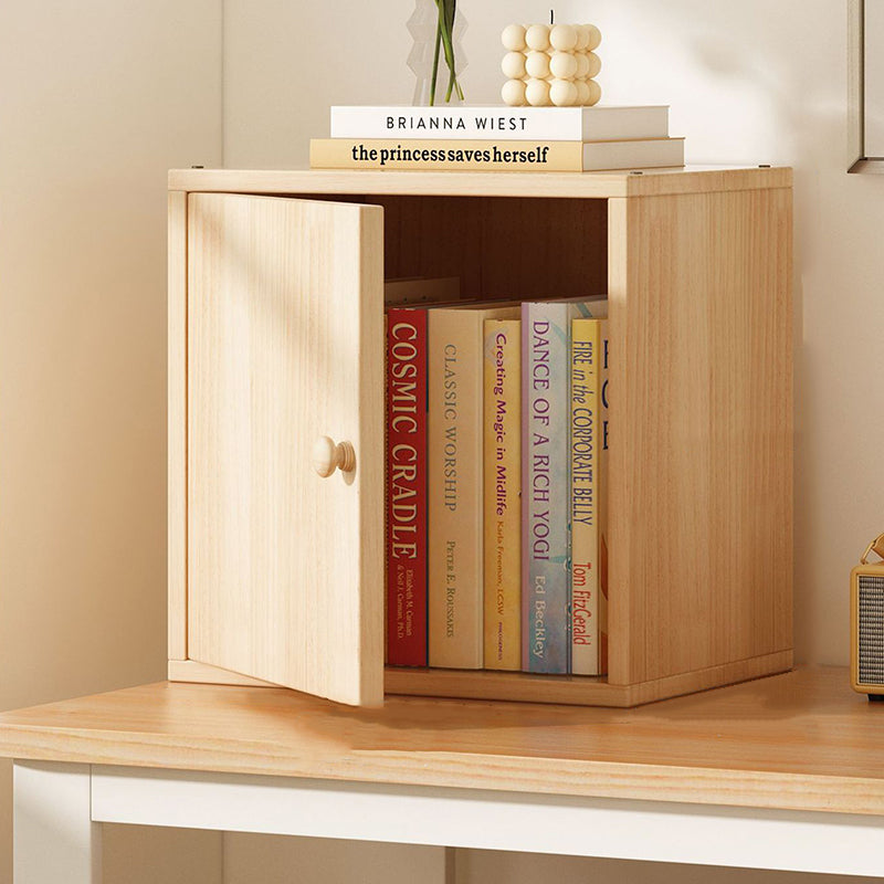 Modern Minimalist Square Pine Wood Composite Board Acrylic Storage Cabinet 1/2-Cabinet For Study