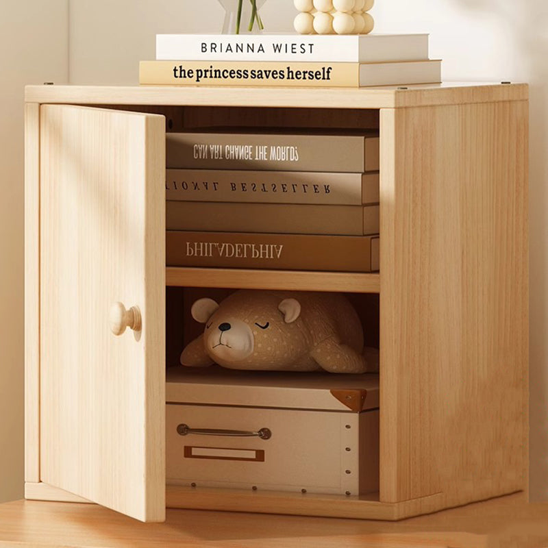 Modern Minimalist Square Pine Wood Composite Board Acrylic Storage Cabinet 1/2-Cabinet For Study