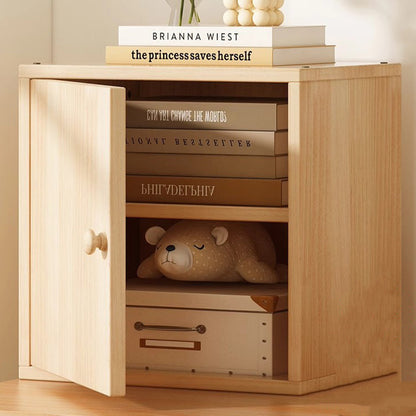 Modern Minimalist Square Pine Wood Composite Board Acrylic Storage Cabinet 1/2-Cabinet For Study
