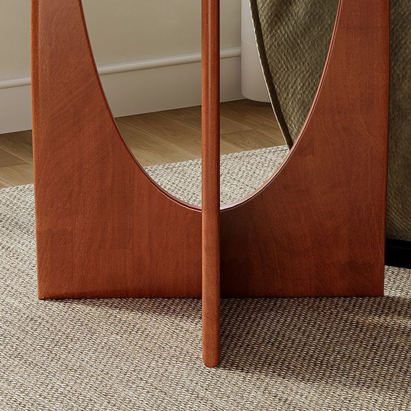 Modern Minimalist Round Solid Wood Multi-Layer Board End Table 1-Tier For Living Room