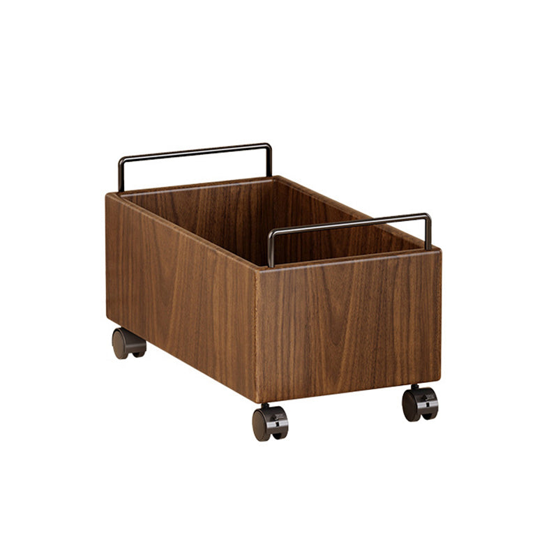 Modern Minimalist Movable Rectangular Rubberwood Iron Kids Storage Cabinet 1-Cabinet For Study