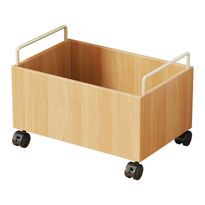 Modern Minimalist Movable Rectangular Rubberwood Iron Kids Storage Cabinet 1-Cabinet For Study