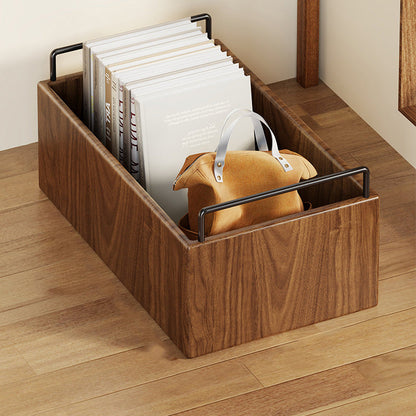 Modern Minimalist Movable Rectangular Rubberwood Iron Kids Storage Cabinet 1-Cabinet For Study